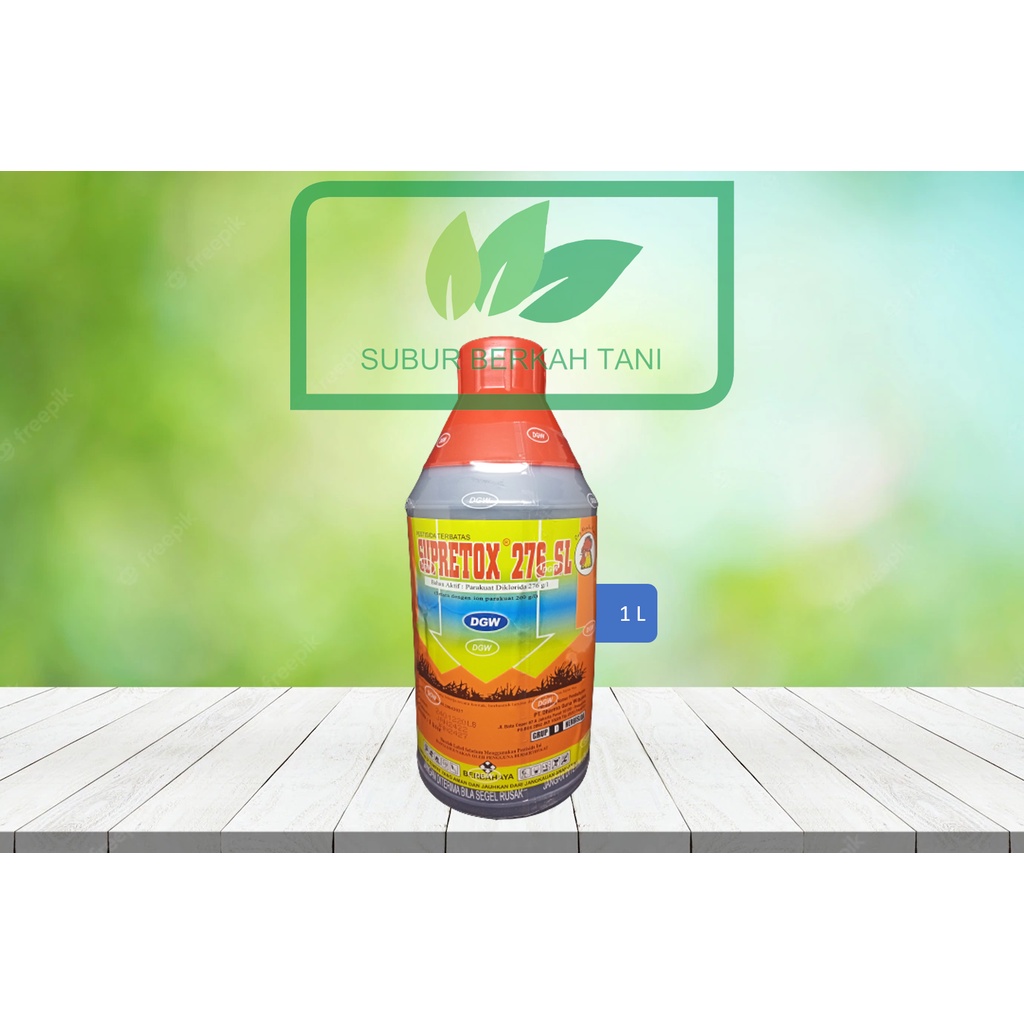 herbiaida supertox 1 liter , SUPRETOX 276 SL , HERBISIDA KONTAK BASMI RUMPUT SUPRETOX 1 LITER