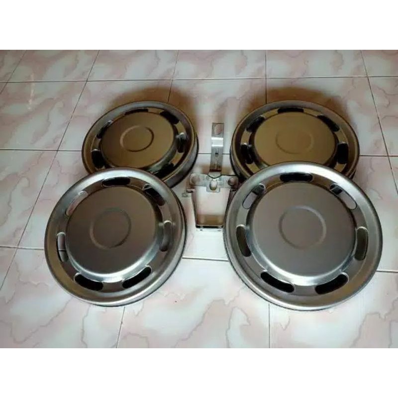 .Wheldop truk adiputro Ring 16 Ring 15 bahan plat harga 4 biji Terlaris whel cover canter wheeldop