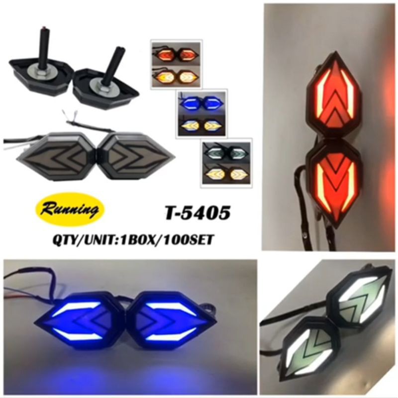 Sen tempel fairing LED IRON MAN ninja vixion r15 R25 cb150 cbr