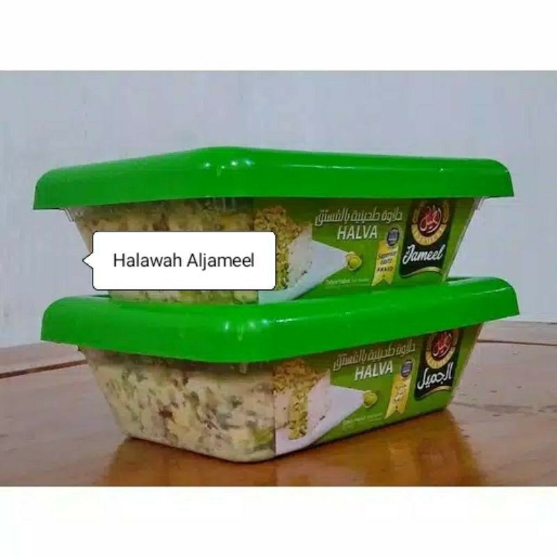 

Halawah Aljameel 500 Gram Halva Pistaschio Halawa dengan Kacang Arab Cocok Buat Sarapan Roti