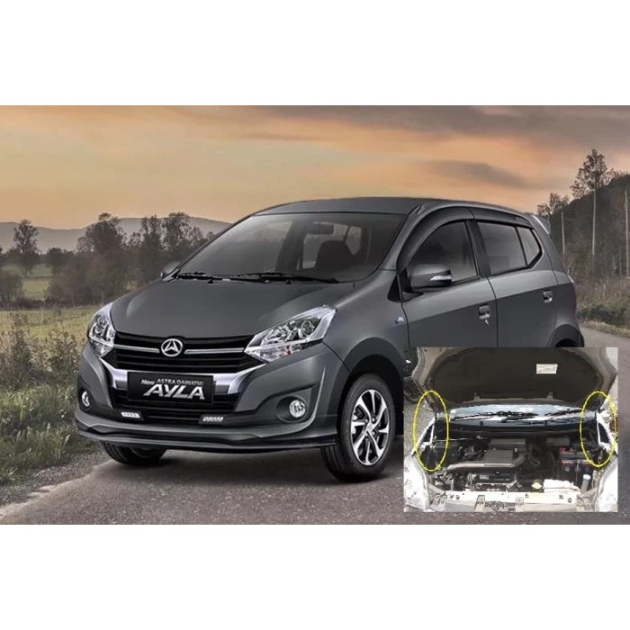 Hidrolis Hidrolik Kap Mesin Ayla Agya Warna grey