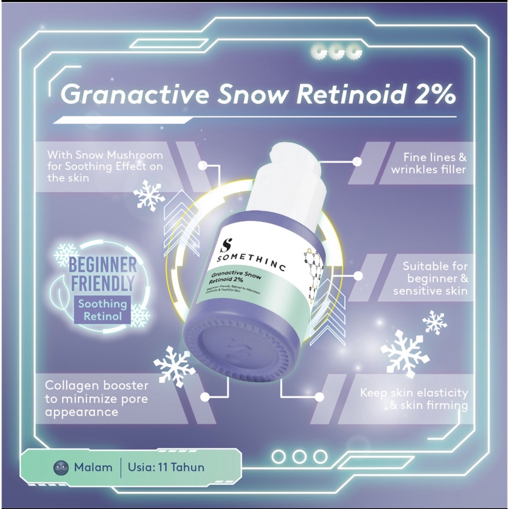 SOMETHINC Granactive Snow Retinoid 2% - Serum Retinol Untuk Pemula &amp; Kulit Sensitif