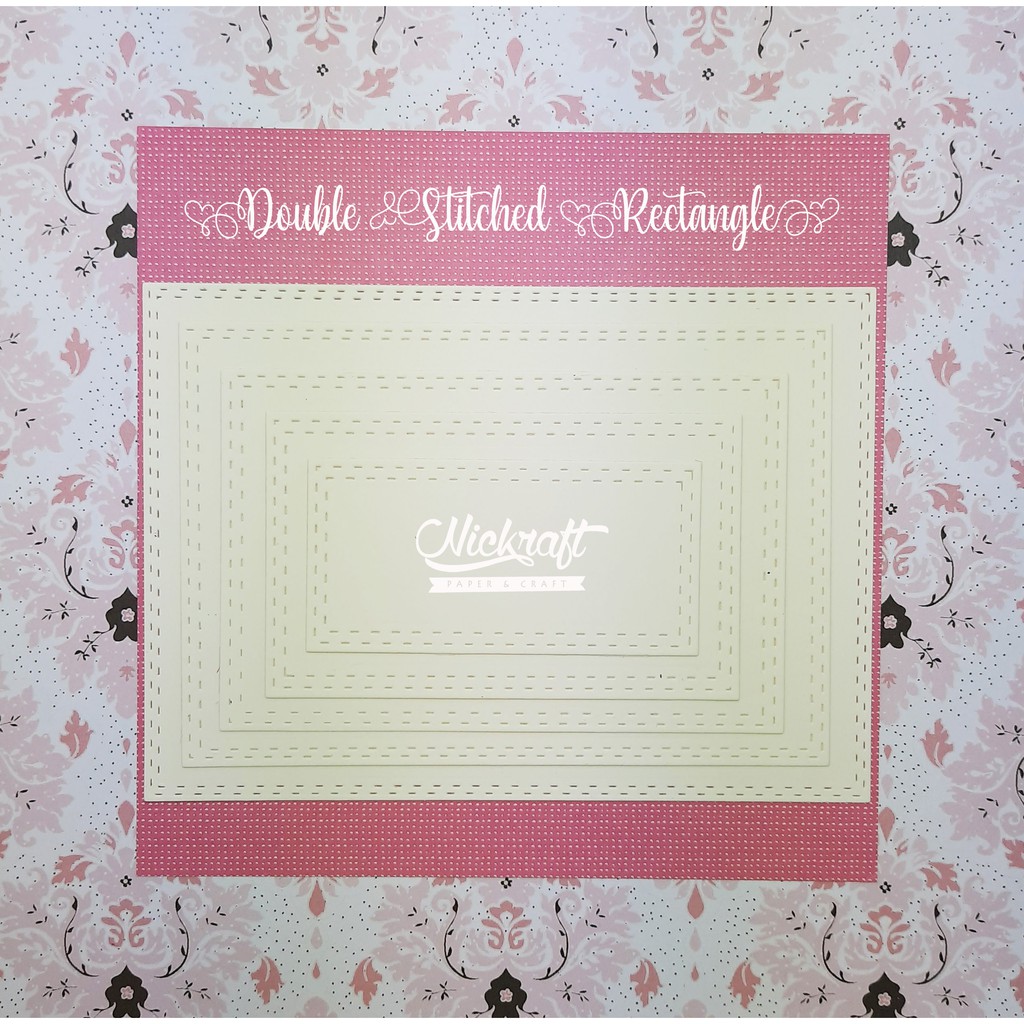 

DOUBLE STITCHED RECTANGLE - KERTAS CUTTING DIES LABEL KOTAK