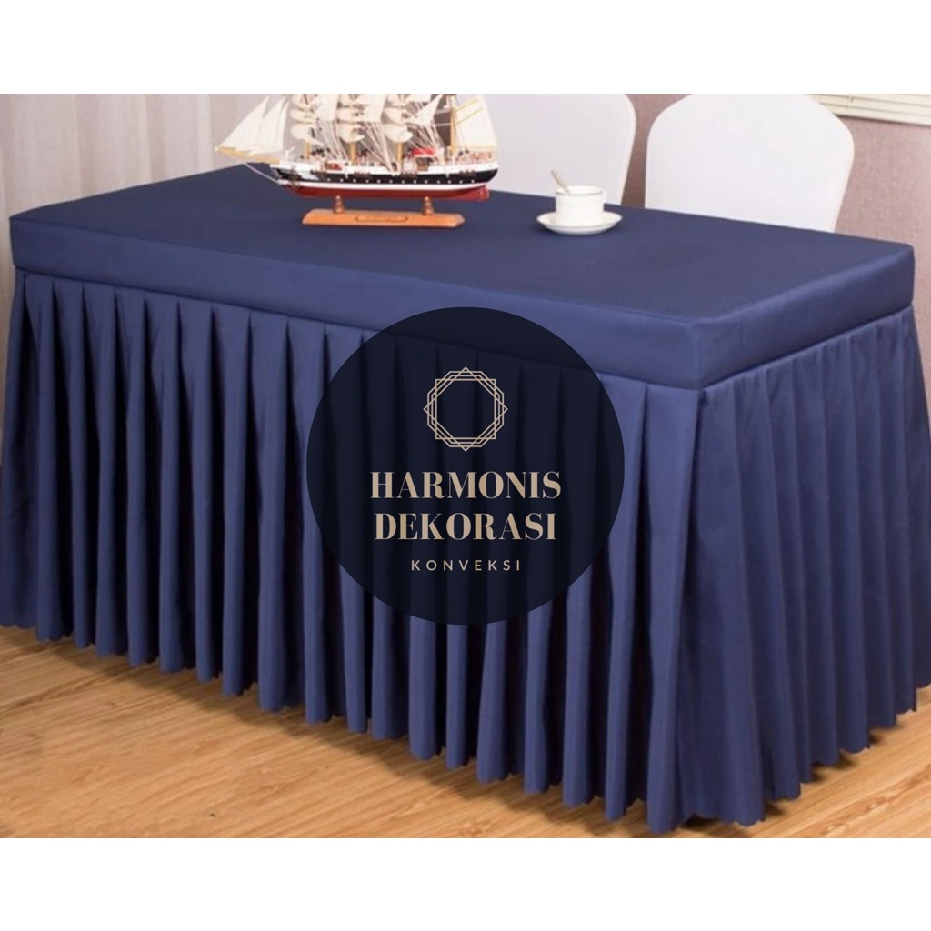 Taplak Meja Persegi Segi Empat Model Lipit Kain Serat Padat Original 100%