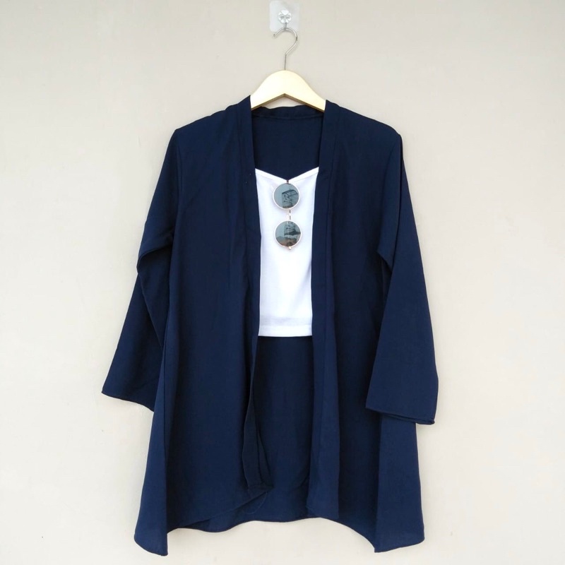 NICKY OUTER/OUTER POLOS PANJANG/KARDINGAN POLOS PANJANG - CLORAEA