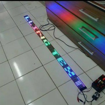 STROBO RUNNING TEXT SETTING HP 7baris 12v