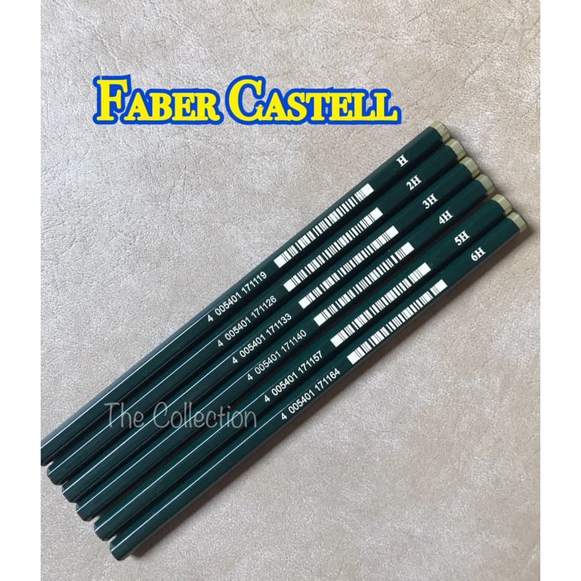 

STOK TERAKHIR ATK0560FC paket isi 6 pensil H 2H 3H 4H 5H 6H Faber Drawing Pencil