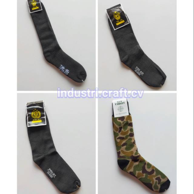 Kaos Kaki PDL dan PDH Tebal / Kaos Kaki Hitam Harian TNI, POLRI SATPAM, SECURITY