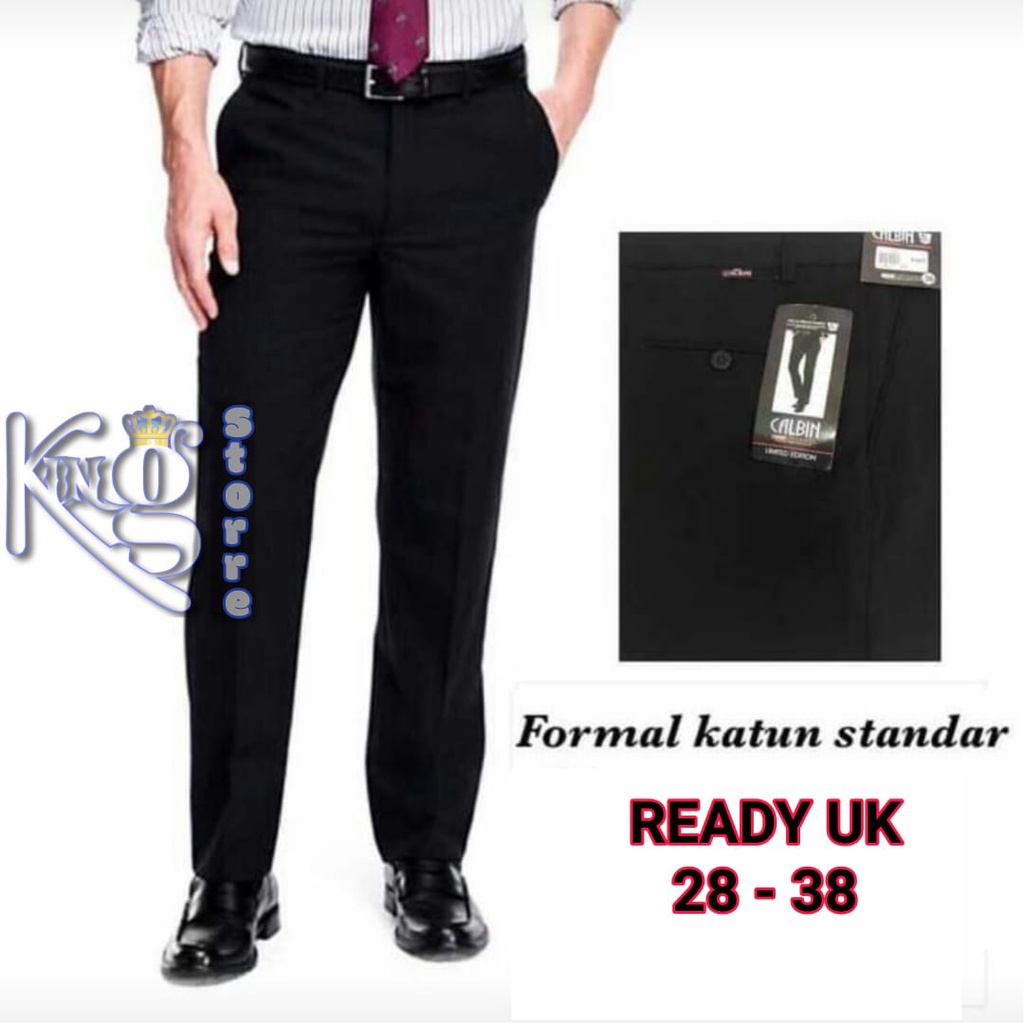 COD celana bahan formal kerja kantoran celana bahan pria / celana kantor / celana formal Katun pria 