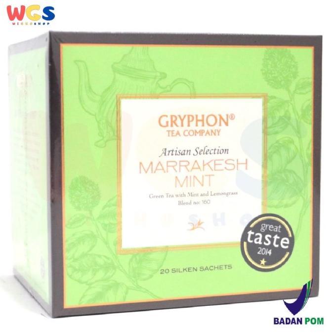 

[COD] GRYPHON TEA BAG MARRAKESH MINT GREEN TEA WITH MINT & LEMONGRASS / BOX [COD]