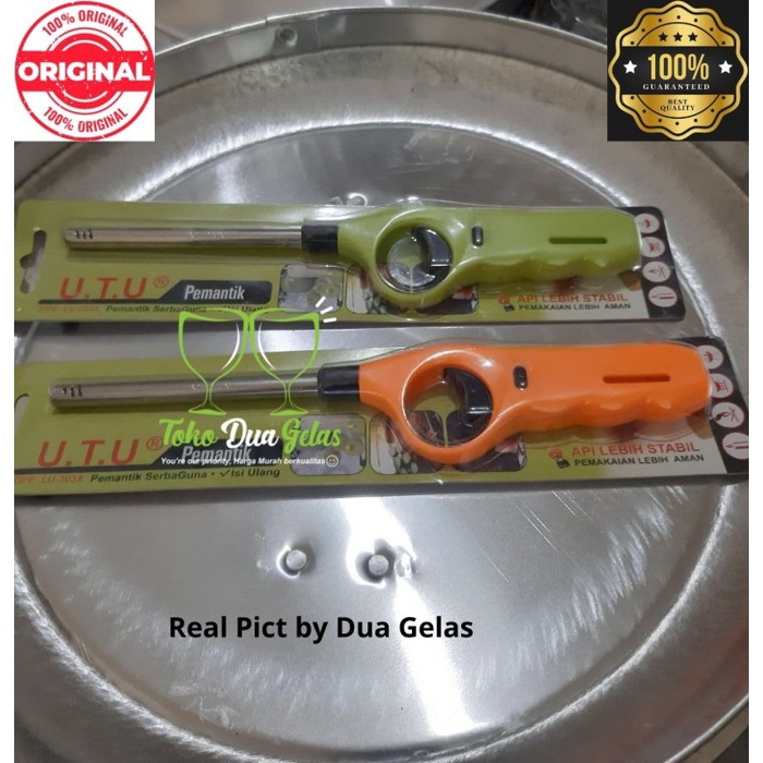 Pemantik Api Korek Api Lighter Kompor Gas Lilin Api Unggun Bbq Merk UTU