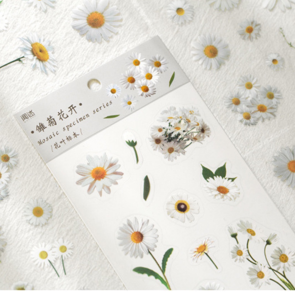 

1 PC STIKER DECO BUNGA DAISY BUNGA MATAHARI SUNFLOWER | MIN BELANJA 10K