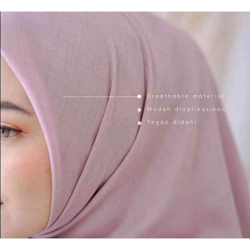 Jilbab Voal Waffle Hijab Segiempat Polos SANDI MORSE Azara Laser Cut