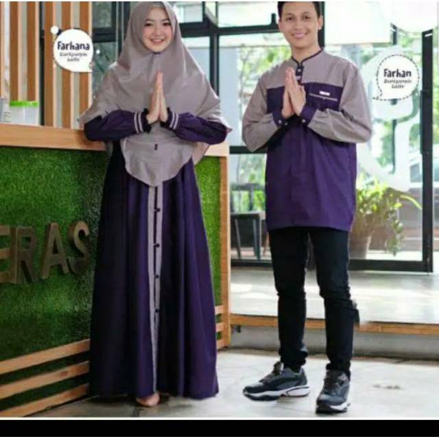 CP FARHANA COUPLE, PASANGAN, MOSCREPE PREMIUM, GAMIS, HIJAB, MUSLIM