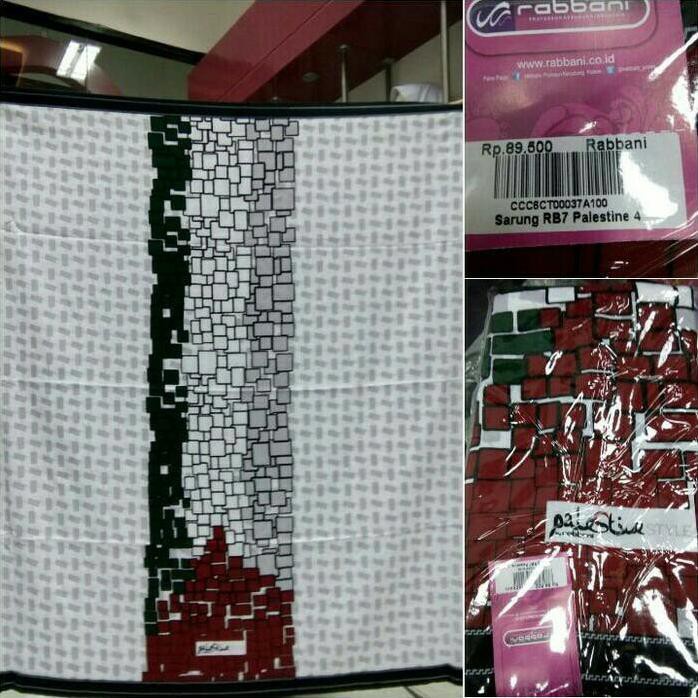 Cuci Gudang Kain Sarung Dewasa Rabbani Murah Warna Putih Polos Motif Palestine 4