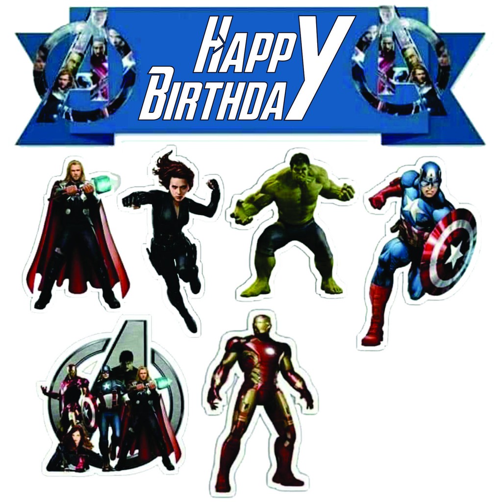 

TOPPER CAKE ULANG TAHUN / HIASAN KUE AVENGERS