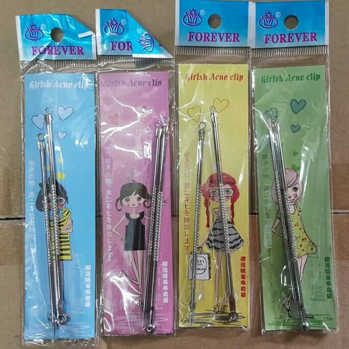 Pinset / Alat / Jarum / Pencetan / Pemencet Jerawat / Komedo / Acne ISI 2PCS