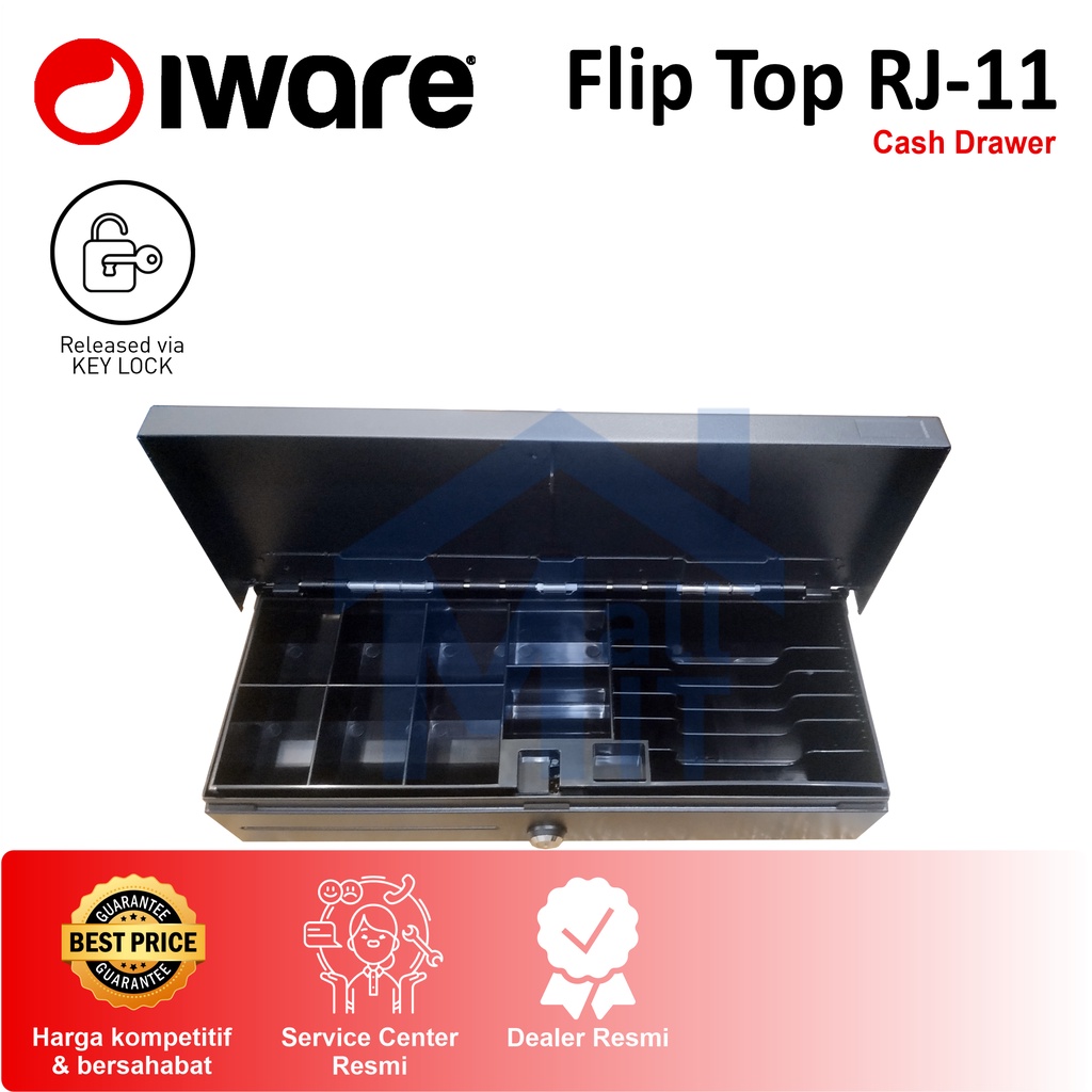 CASH DRAWER FLIPTOP IWARE RJ11 LACI UANG BERKUALITAS CASHDRAWER