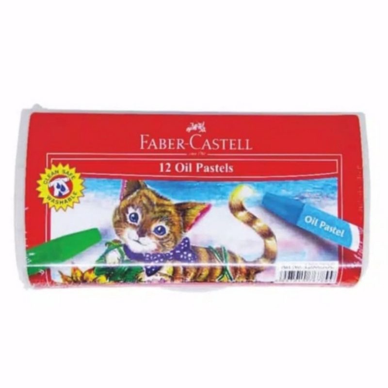 Faber Castell Crayon Set Warna 12 Hexagonal Oil Pastel