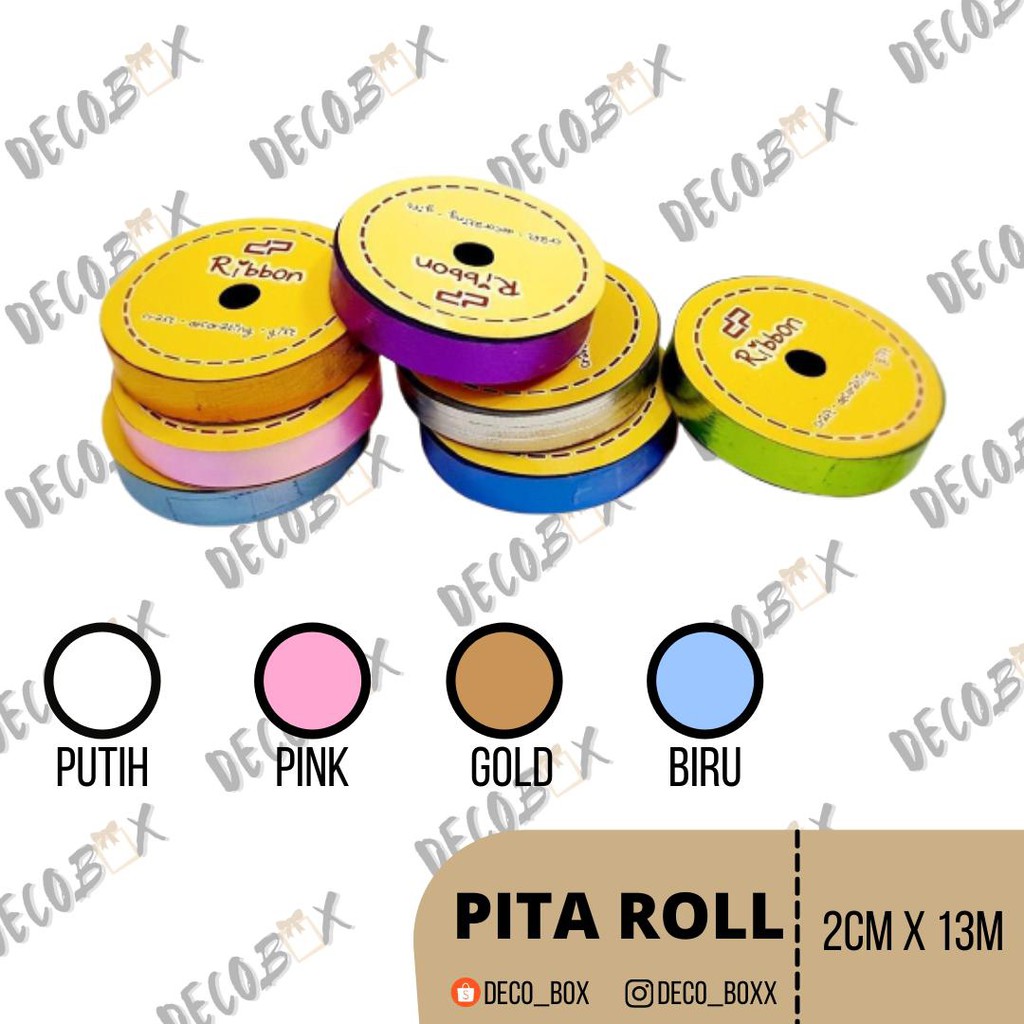 

Pita Kado Roll Warna Warni 2cm X 13m Ready Stock