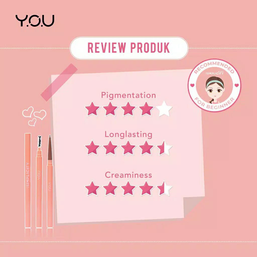 Kosmetik You The Simplicity Brow Styler | Pensil Alis You