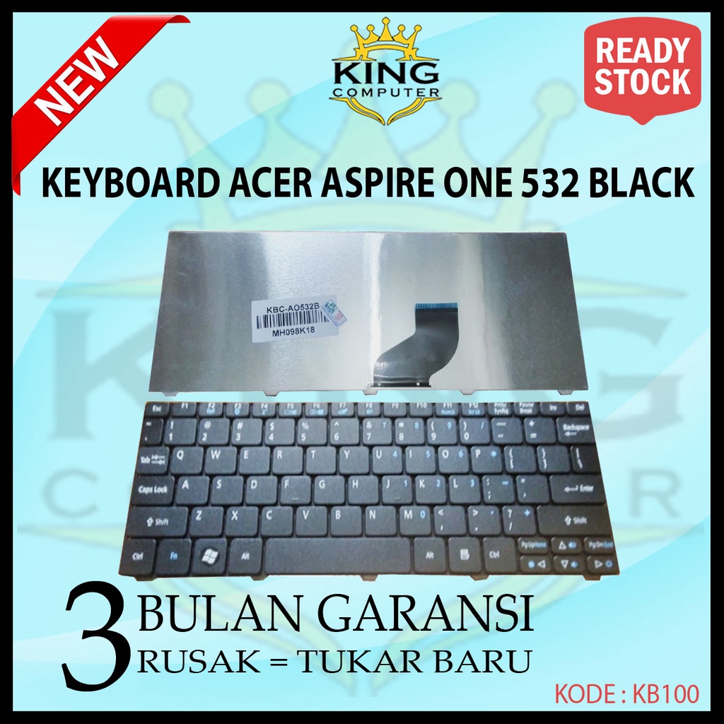 Acer Keyboard Keyboard Acer Aspire One Ao532h D255 D257 Ao255 Ao257 D260 D270 532 532h Hitam