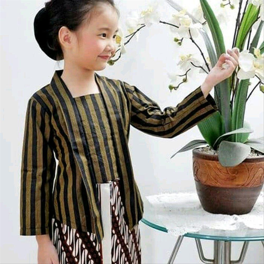 COD...!!! Setelan Kebaya Lurik Anak &amp; Jarik Instan - Ukuran Bayi 0-12 Tahun #Adat #Jawa #Tradisional