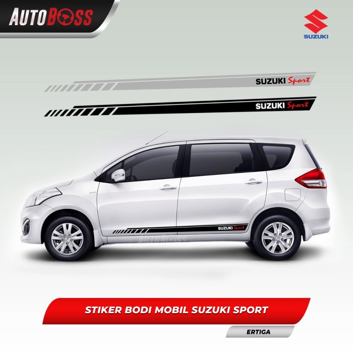 Body Sticker Stiker Tempel Bodi Mobil Ertiga Logo Suzuki Sport