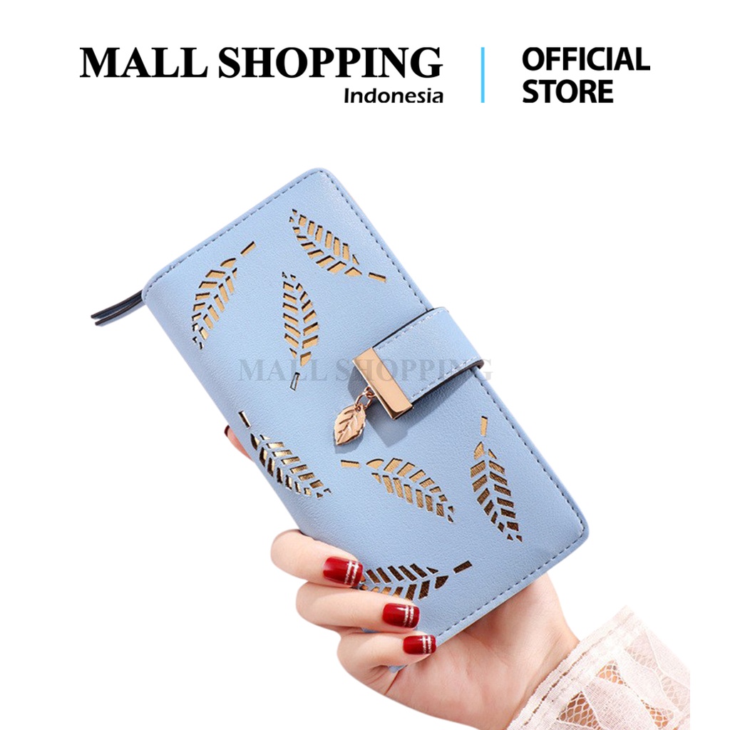 (COD)Dompet Wanita Dompet Kulit Dompet Panjang Women Wallet MALLSHOPING