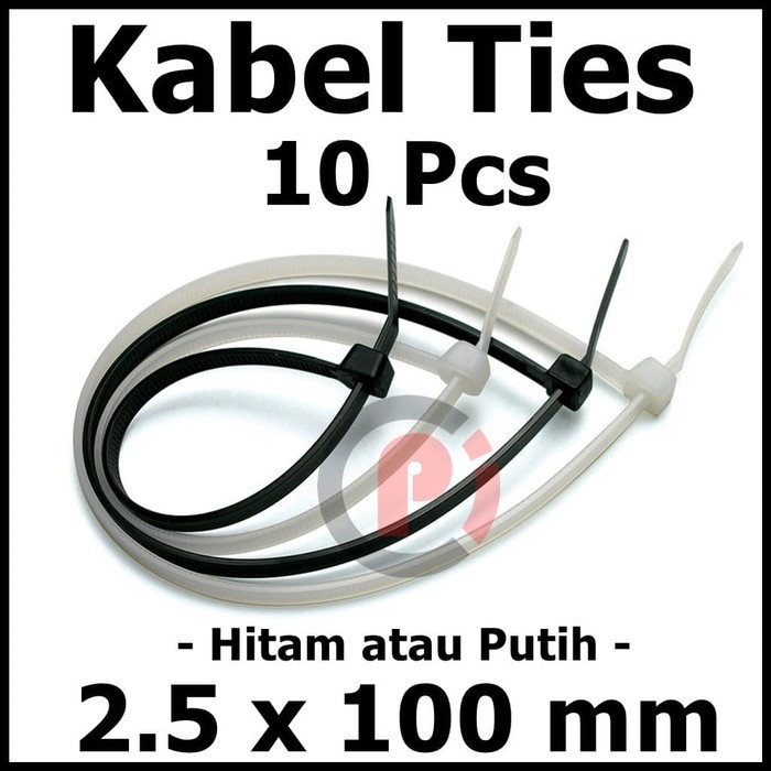 Per 10 Pcs Kabel Cable Tie Ties Zip Nylon Pengikat 2.5 x 150mm 10Pcs