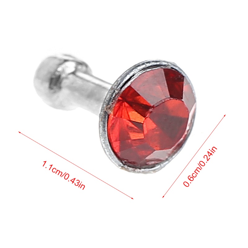 Cre Plug Earphone 3.5mm Anti Debu Bentuk Bulat Hias Berlian Imitasi Glitter Untuk Smartphone