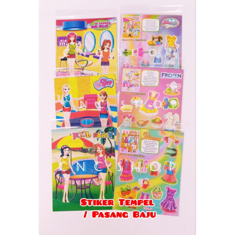 Stiker Tempel Baju Karakter Anak Cewe / Playmad Find n Place Mainan Edukatif Anak Murah