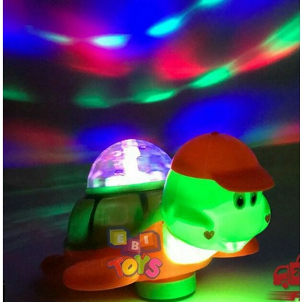 Mainan Kura Kura Funtastic Turtle Lampu Kelap Kelip Disko Bisa Berjalan