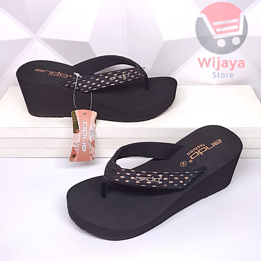 SANDAL WEDGES ANDO WANITA SENDAL TRENDY CEWEK PEREMPUAN WANDA SENORITA NOWELA