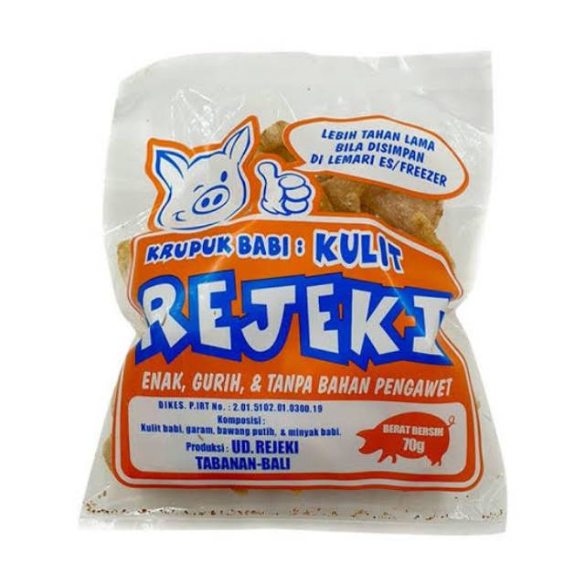 Kerupuk Rejeki 70gram krupuk Bali kulit samcam babi rambak