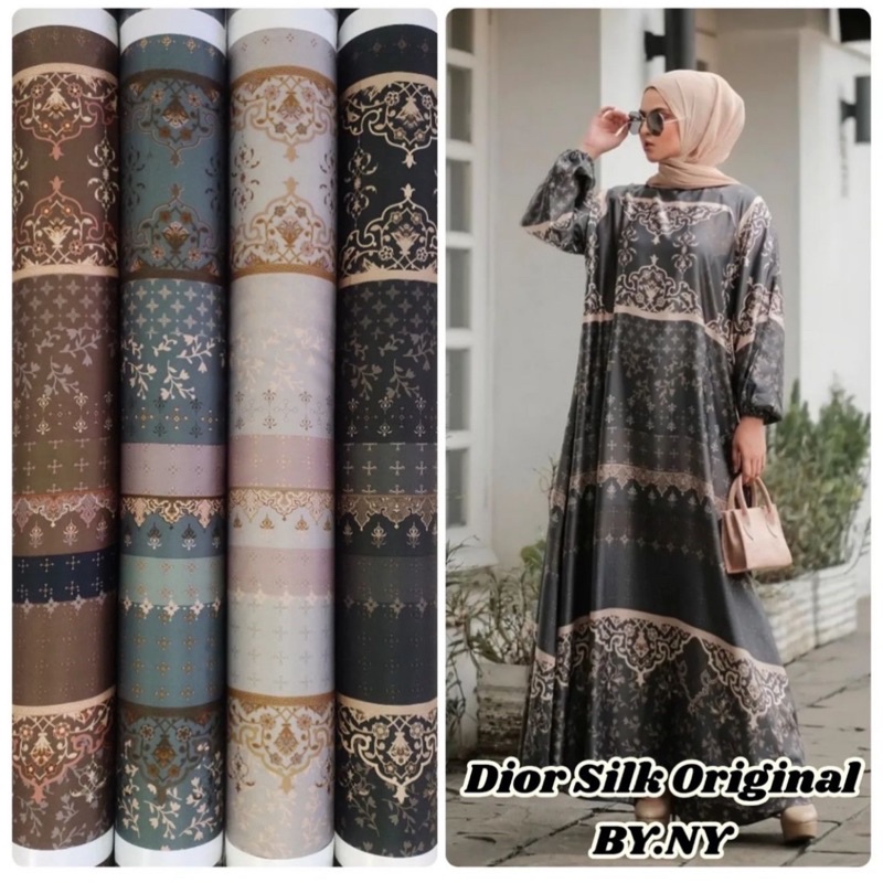 Bahan Kain Diorsilka Kirani / bahan gamis seragam / kain meteran murah / kain silk / maxmara