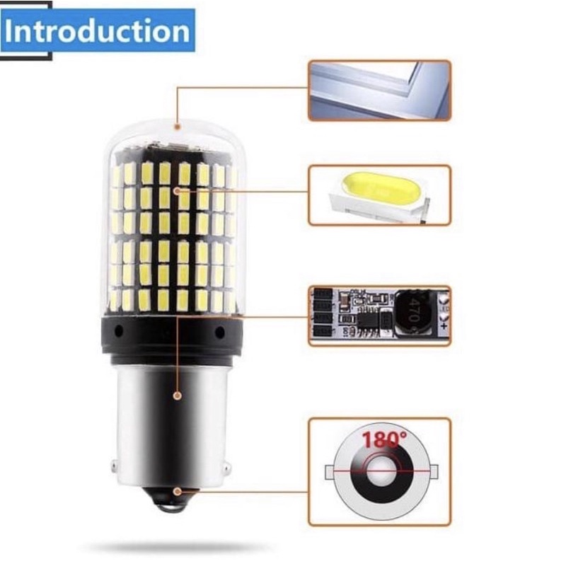 12VOLT-24VOLT - LED SEIN 1156 KAKI 1 KEDIP NORMAL SUPER TERANG