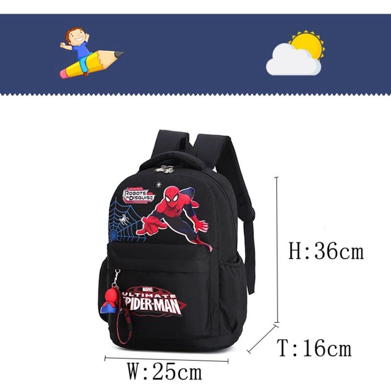 Tas Sekolah Anak-anak Ransel Spiderman Kartun Lucu Tas Bahu Superman Anak Laki-laki Tas Sekolah Fashion Pria Laba-laba Anak-anak Kelas 1