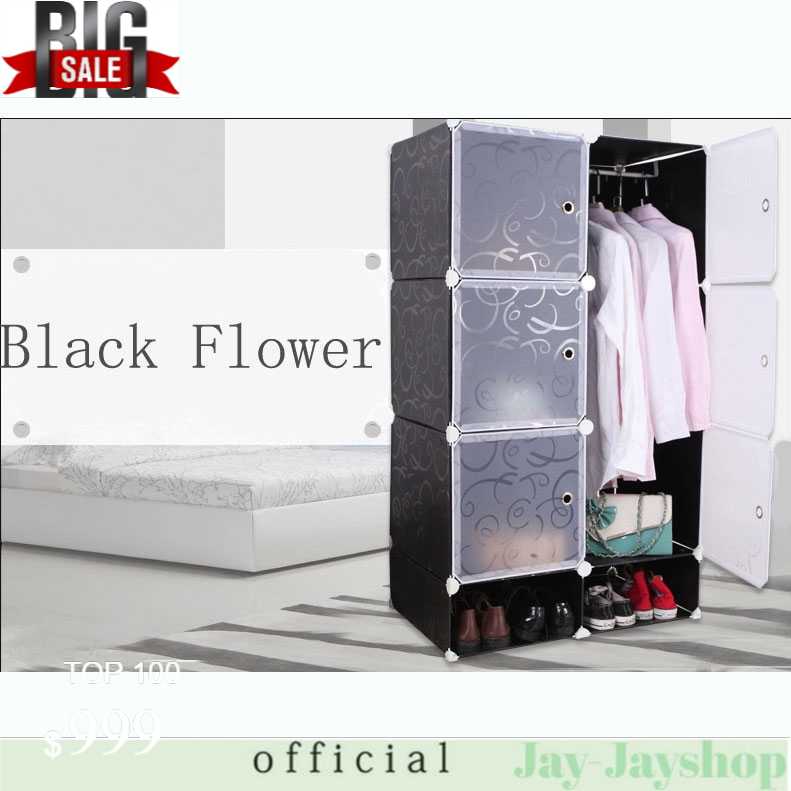 AIHOME Lemari Baju Plastik DIY 6 Pintu - LBXJ019