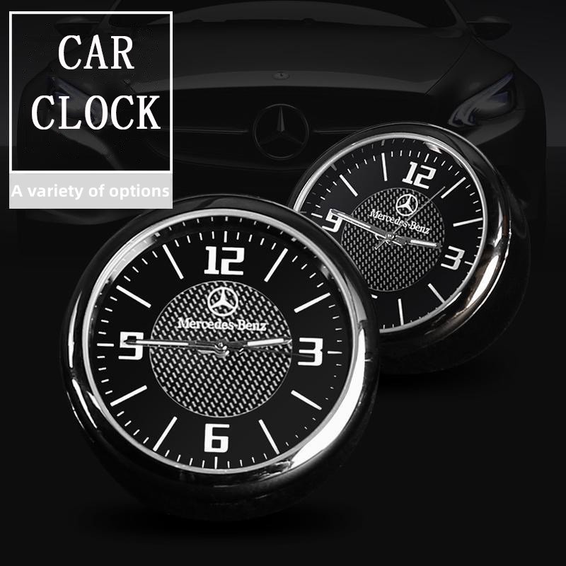 Jam Mobil Mini Quartz Clock Aksesoris Interior Bercahaya Cocok untuk Mobil Toyota Honda Mercedes Benz Kia Hyundai