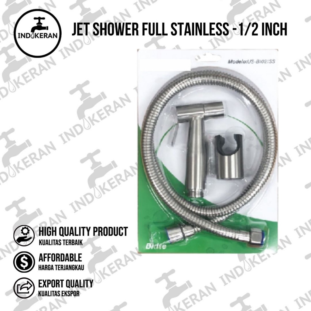 INDOKERAN - Jet Shower Toilet Set Full Stainless SUS 304