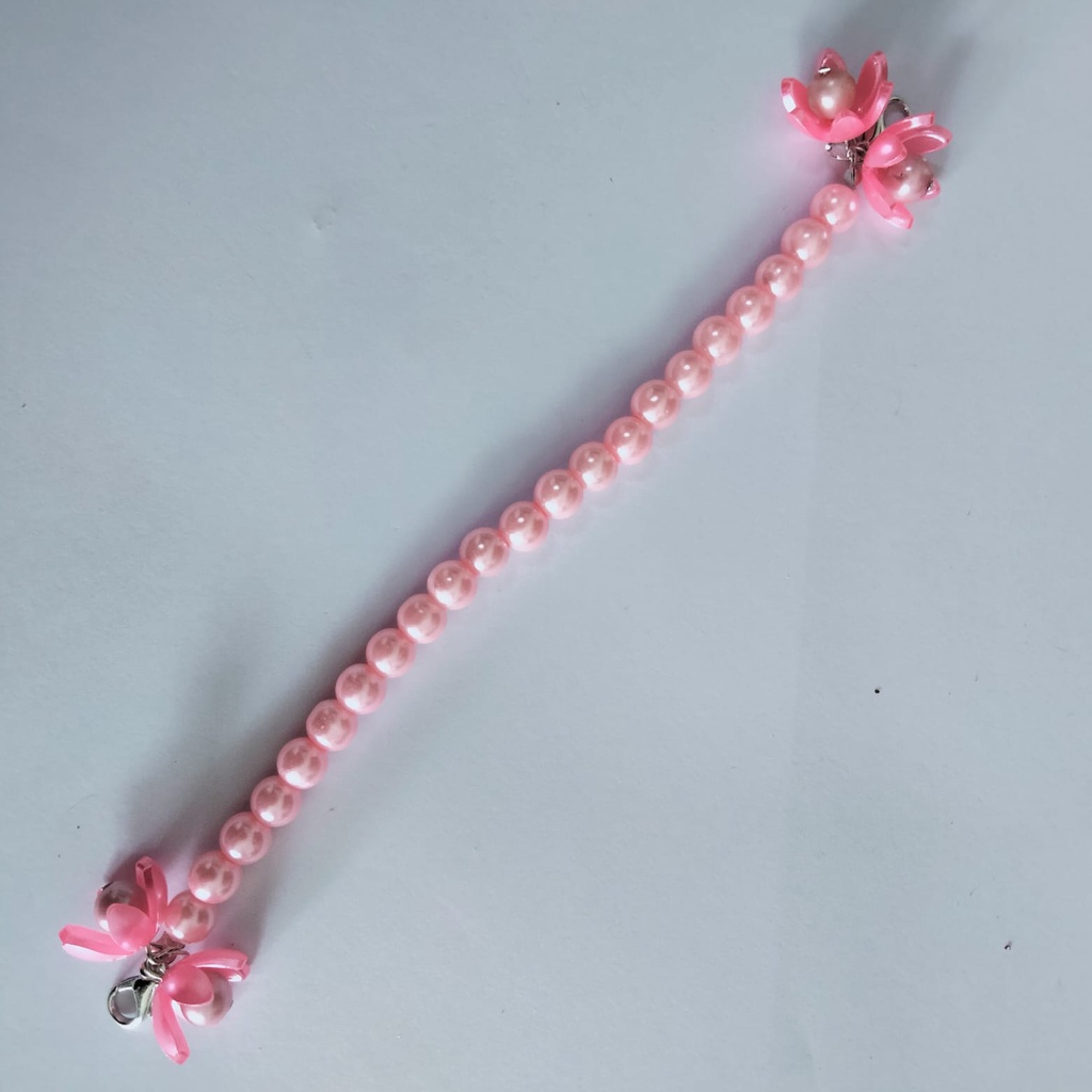 konektor masker mutiara 8m bunga kelopak diujung/strap masker/strap masker hijab/tali masker