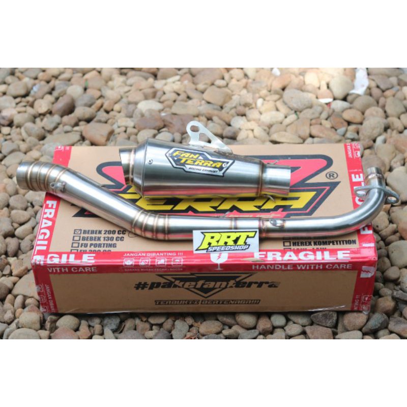 KNALPOT BEBEK 200CC SLEEP ENGINE FANTERRA FT PRO 2