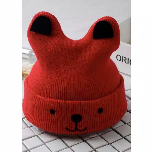 TOPI KUPLUK RAJUT BAYI TELINGA DOGGY Topi Kupluk Unisex TOPI BAYI