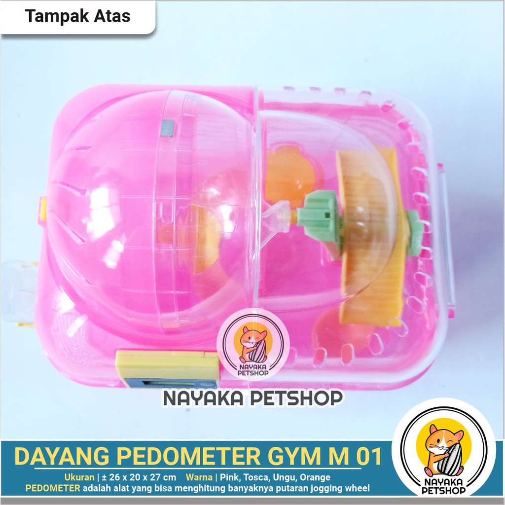 Dayang Pedometer Gym Cage M 01 Kandang Hamster Tingkat 2 Lantai