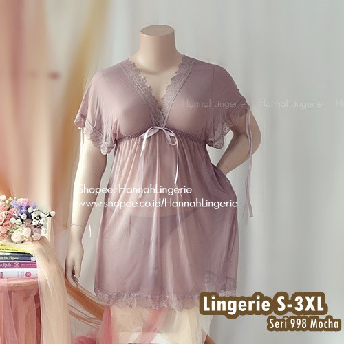 Lingerie Big Size L-XXL, Hannah Lingerie Original, Kado Ulang Tahun Istri, Baju Malam Pertama //998