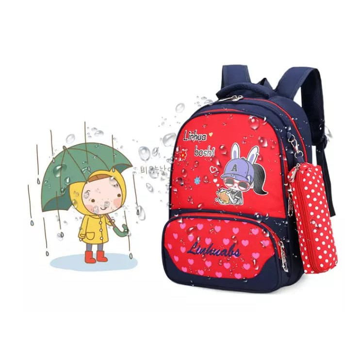 Tas Sekolah Import Tas Ransel Fashion Double Decker 2020 Backpack SD Tas Fashion Tas Boneka S