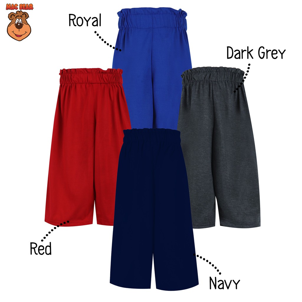 MacBee Celana  Pendek Kulot Anak Perempuan  Cyra Polos 6  