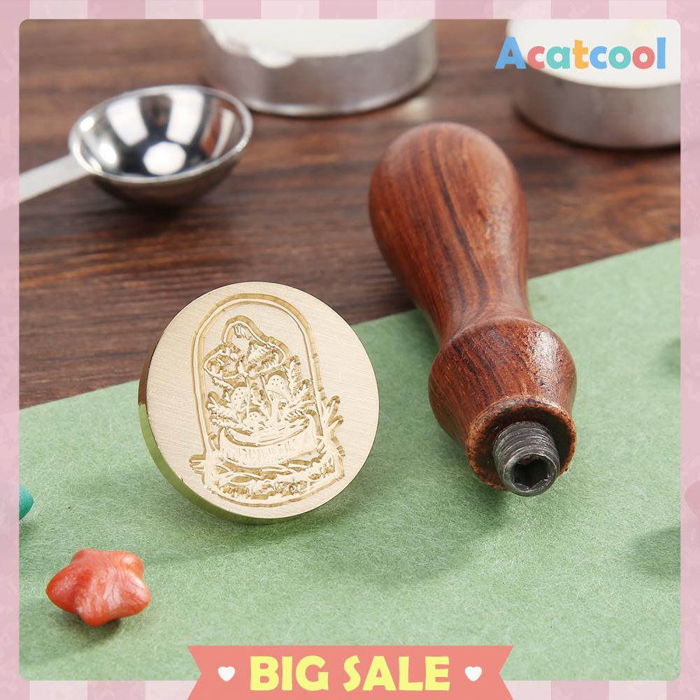 Stempel Segel Lilin DIY Desain Hewantanaman Retro Bahan Tembaga Untuk Amplopkartu