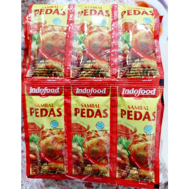 Indofood Sambal Pedas 3 x 12 pcs @ 9 gr